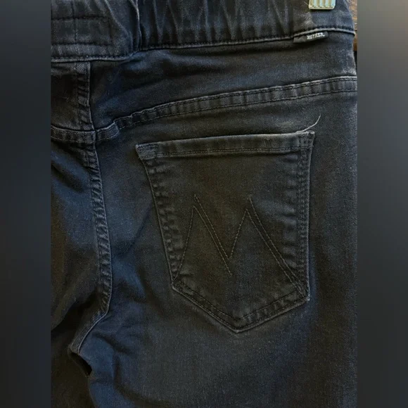 MOTHER Black Elastic Waist Pull On Flare Jeans - Picture 6 of 6